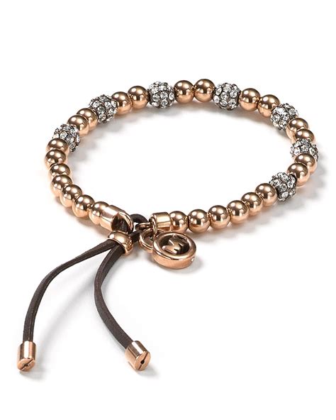 michael kors beaded pavé slider bracelet on people|Michael Kors Pavé Beaded Slider Bracelet Jewelry.